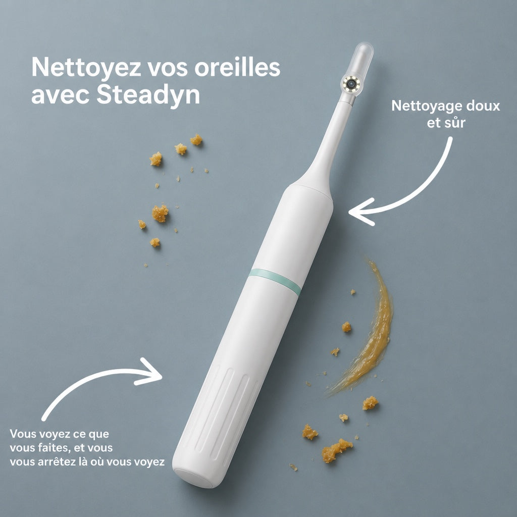 Nettoyez vos oreilles avec Steadyn : un nettoyage doux et sûr