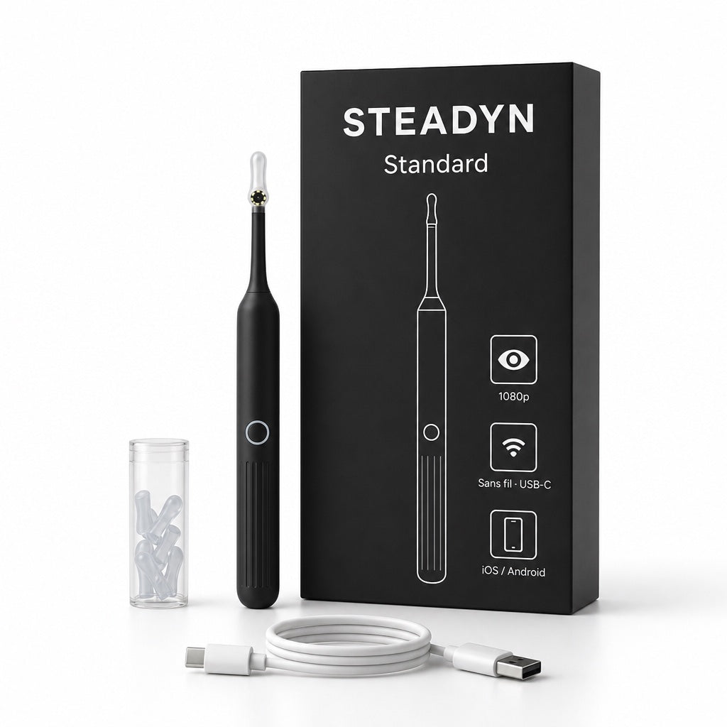 Kit Standard en noir : tige, embouts, câble et boîte